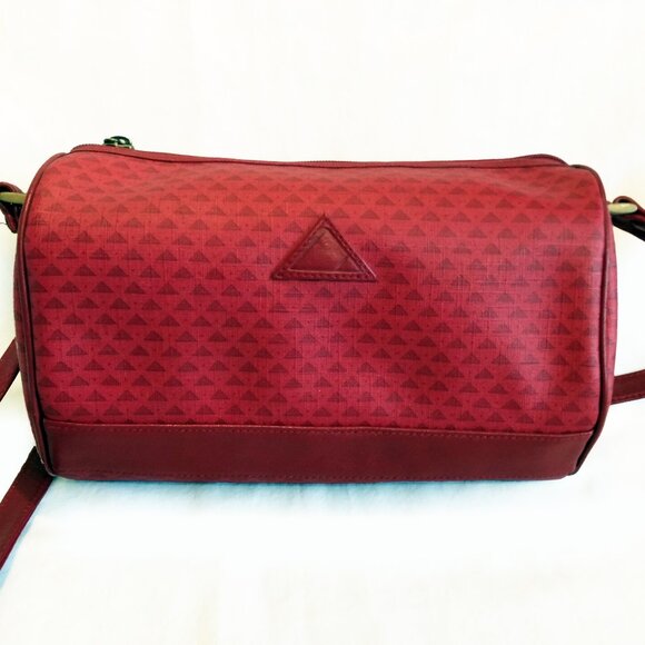 Vintage 1980;s Liz Claiborne-Red Triangle Logo-Crossbody Bag - Picture 3 of 15